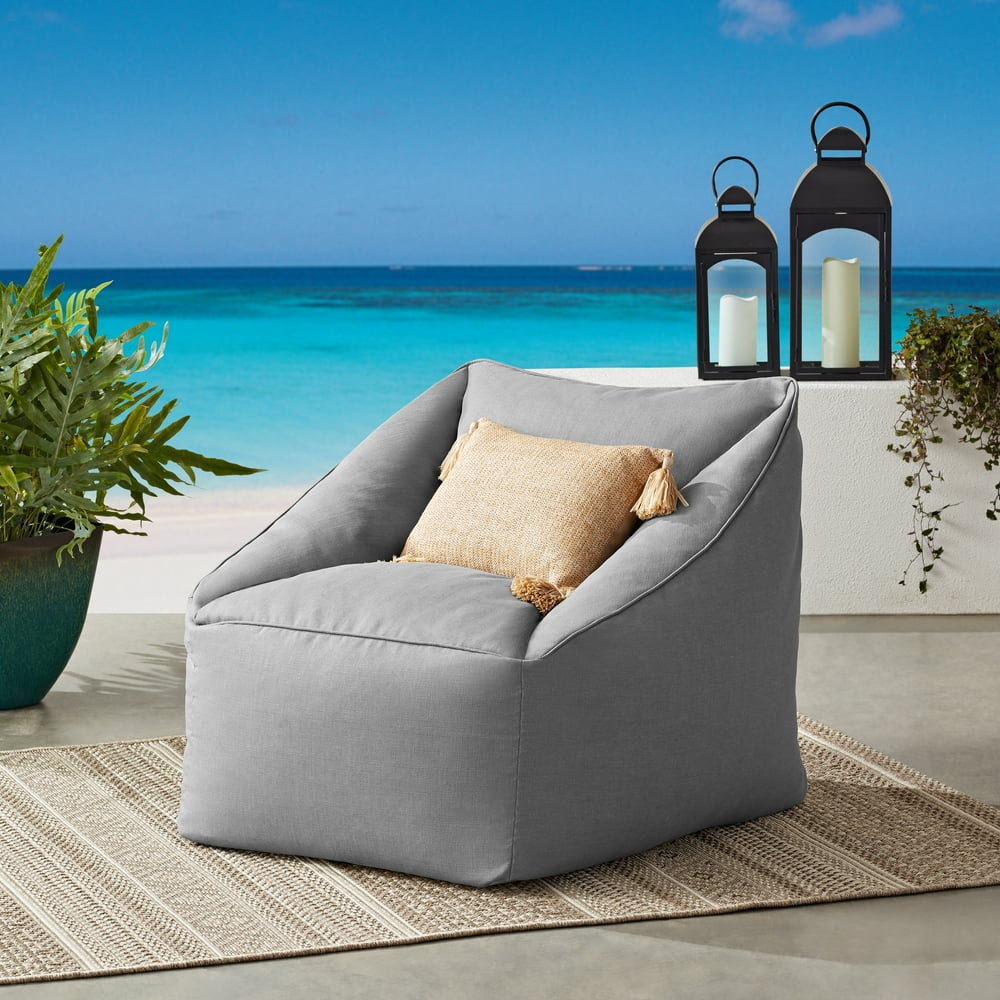 Better Homes & Gardens Dream Bean Patio Bean Bag Chair, Grey - Walmart