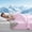 Pink, variant on 1Pc Lightweight Cooling Summer Blanket, Silky Breathable Bed Blanket, Reversible Cooling Blanket for Hot Sleepers, Soft Lightweight Blanket for All Seasons,Light Blue Twin