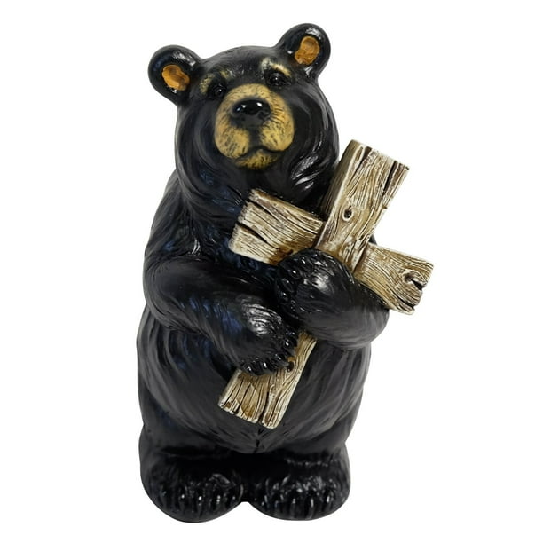 Black Bear Holding Cross Figurine - Walmart.com - Walmart.com