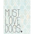 thumbnail image 2 of Kimberly, Allen 20x24 Black Ornate Wood Framed with Double Matting Museum Art Print Titled - Must Love Dogs, 2 of 4