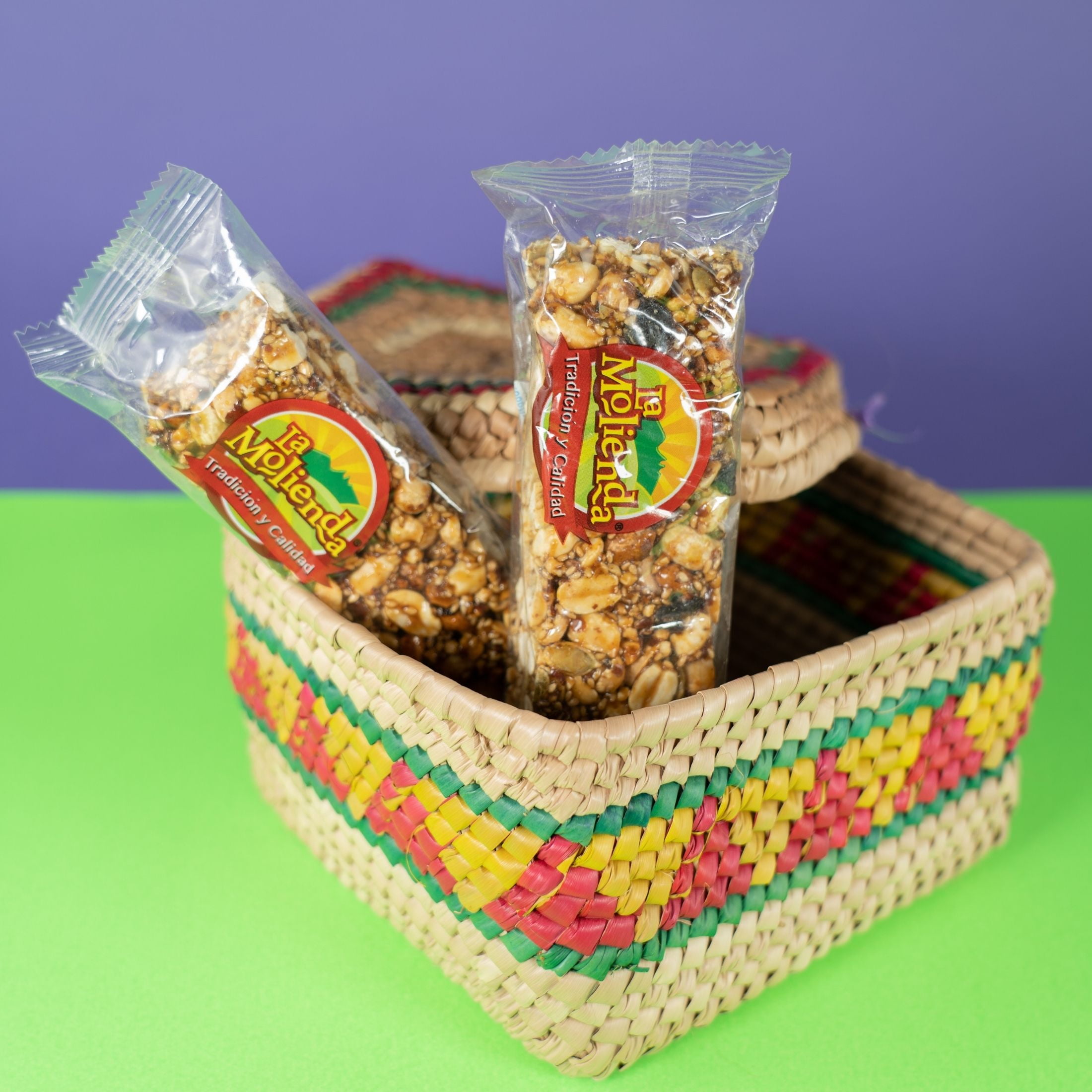 (3 pack) La Molienda Big Mix Peanut Candy Bar, Mexican Traditional Candy, 5 oz