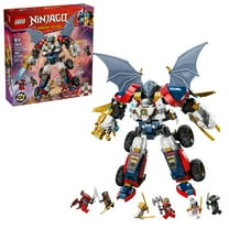 LEGO NINJAGO Zane's Ultra Combiner Mech Ninja Toy - Pretend Play 4-in-1 Building Toy Set for Kids, Boys and Girls, Ages 9  - with 6 Minifigures - Gift Idea for Birthdays - 71834