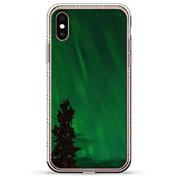 Arbre d'Hiver et Aurore Transparente Étui en Silicone Transparent de la Série Luxendary Air avec Motif Imprimé en 3D et Poche d'Air