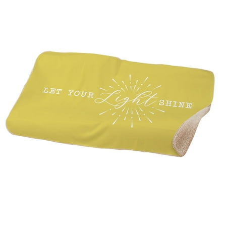 Let your light shine 37" x 57" Sherpa Lined Sublimated Throw