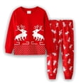 thumbnail image 4 of Pijamas de algodón para niños y niñas, ropa de dormir, traje de Navidad, camisón de fiesta, 2-7 años, P019, 4 of 4