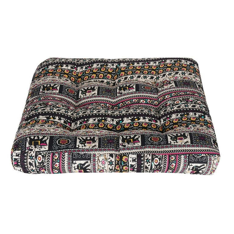 Bohemian Outdoor Patio Chair Seat Pads, Square Floor Pillow, Kitchen Chair  Seat Cushion Pads, Meditation Yoga Seating Cushion for Home Kitchen Office