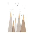 thumbnail image 2 of Urban Epiphany 20x24 Gold Ornate Wood Framed with Double Matting Museum Art Print Titled - Beige Mountains 3, 2 of 4