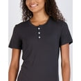thumbnail image 3 of 3 Pack: Women's Short Sleeve Henley Nightshirt Nightgown Sleep Dress (Available In Plus Size), 3 of 5