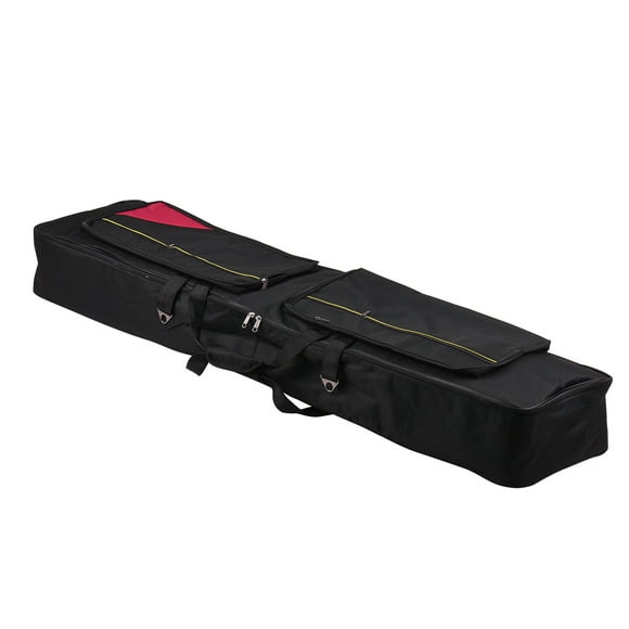 Professional Electric Piano Bag Portable Gig Bag with Durable Handle Shoulder Strap 8MM -Collision Cotton Interlayer for 88 Keys Keyboard Electronic Pianos with Outside Pockets Black