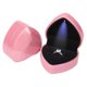 thumbnail image 1 of Heart Shaped Ring Box with LED Light Display Storage Jewelry Box Ring Bag Birthday Gift, 1 of 4