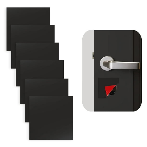 Rubber Bond Door Hole Cover Plate 6 Pack 3"x3" SelfAdhesive Rubber