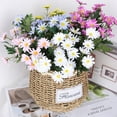 thumbnail image 2 of ZheElen 2pcs Artificial Silk Daisy Flowers Low Maintenance And For Home Faux Flowers yellow 1Set, 2 of 6