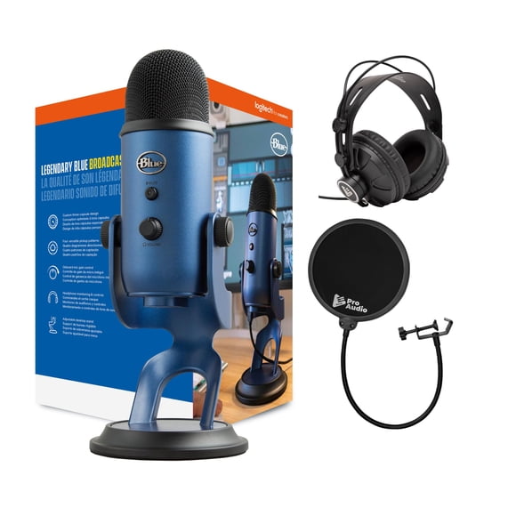 Kit de Micrófono Knox Gear Blue Yeti USB Azul Medianoche