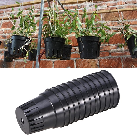 PENIKOKO 6-Pack Black Plastic Plant Pots with UV Resistance Garden Root Net Cups for and Gardening