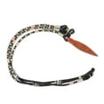 thumbnail image 2 of Horse Western Tack Black Leather Rawhide Romel Romal Reins Tooled Popper 66BT03, 2 of 2