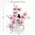 thumbnail image 2 of Briful 15.7" Artificial Orchid Flowers Pink Faux Flowers Real Touch Silk Flower Arrangements with Ceramic Vase for Home Office Wedding Party Table Centerpiece Decor, 2 of 6