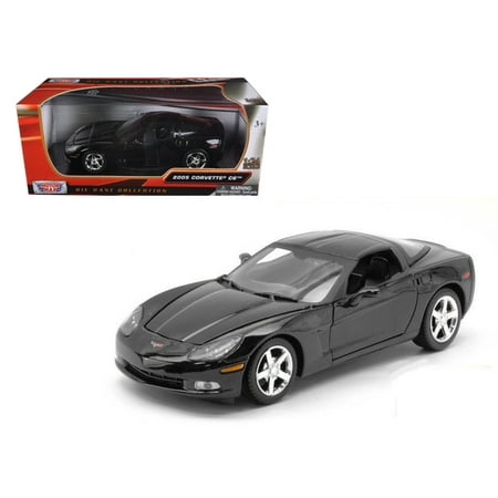2009 Chevrolet Corvette C6 Coupe - 2005 Chevrolet Corvette C6 Coupe Black 1/24 Diecast Car Model by Motormax