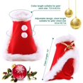 thumbnail image 2 of ZHAOCHENG Juego de 2 capas navideñas para mascotas Gorro de Papá Noel ajustable Disfraz navideño para cachorros y gatos pequeños y medianos, 2 of 5
