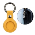 thumbnail image 3 of Funda protectora de piel sintética con llavero para Apple Airtag Tracker Amarillo, 3 of 9