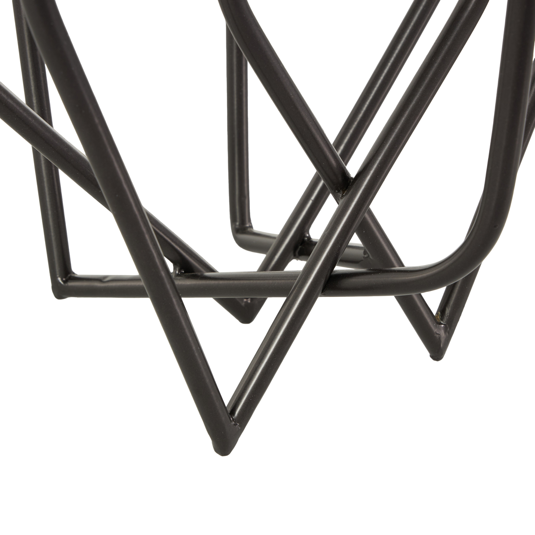DecMode 9 Holder Black Metal Taper Candelabra