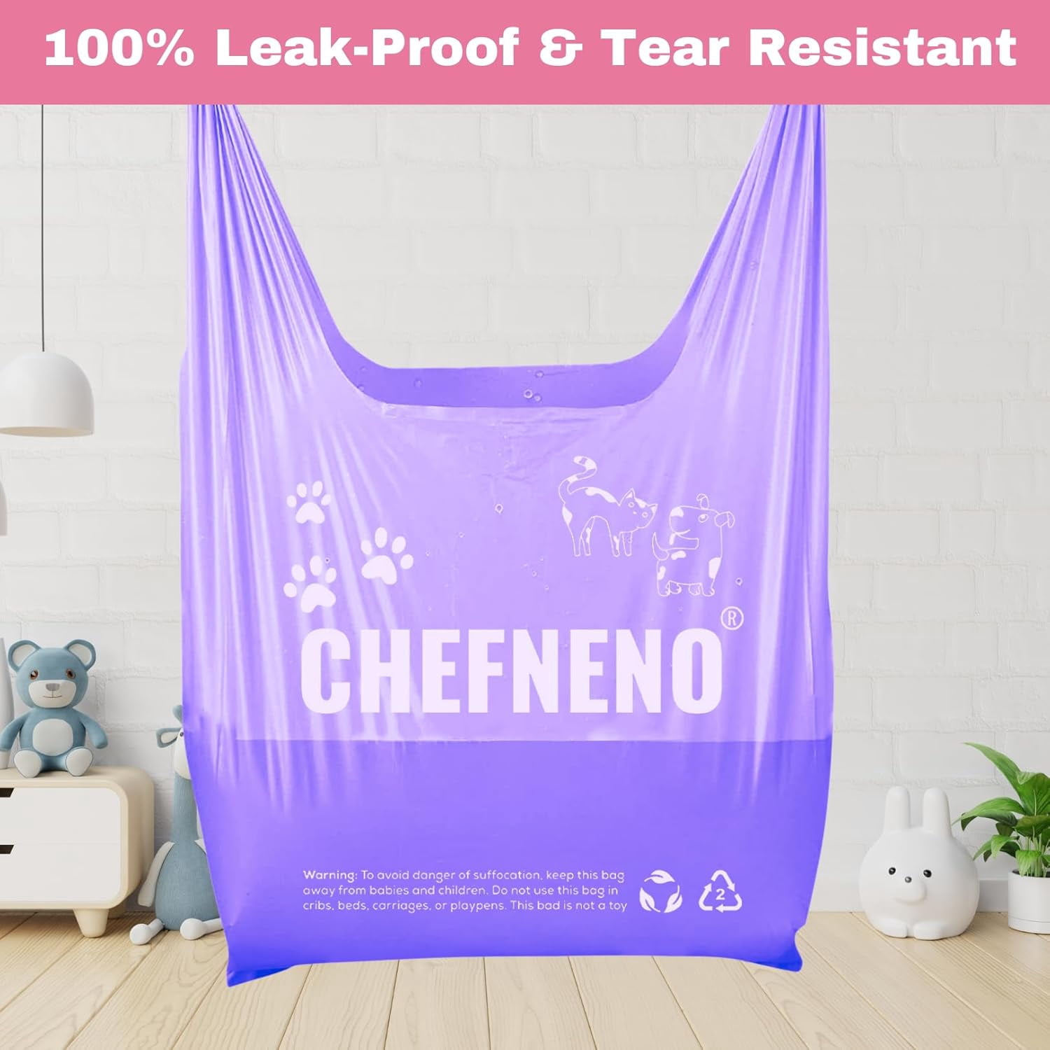 Disposable Diaper Bags (600 ct.) Cherry Blossom Scented Easy Tie Handles Scented Bulk Diaper Sacks Disposable Dog Cat Waste Bags (Cherry Blossom, 600 Bags)
