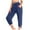 Blue, variant on VerPetridure Clearance Capri Sweatpants for Women Casual Loose Capri Pants Solid Sports Pants Cropped Joggers with Pockets