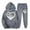 Dark Gray, variant on VBTAPA Sweatsuits for Women Set 2 Piece Jogging Outfit Fashion Heartbeat Print Hoodie Sweatshirt Jogger Sweatpants Tracksuit Y2K Streetwear White M