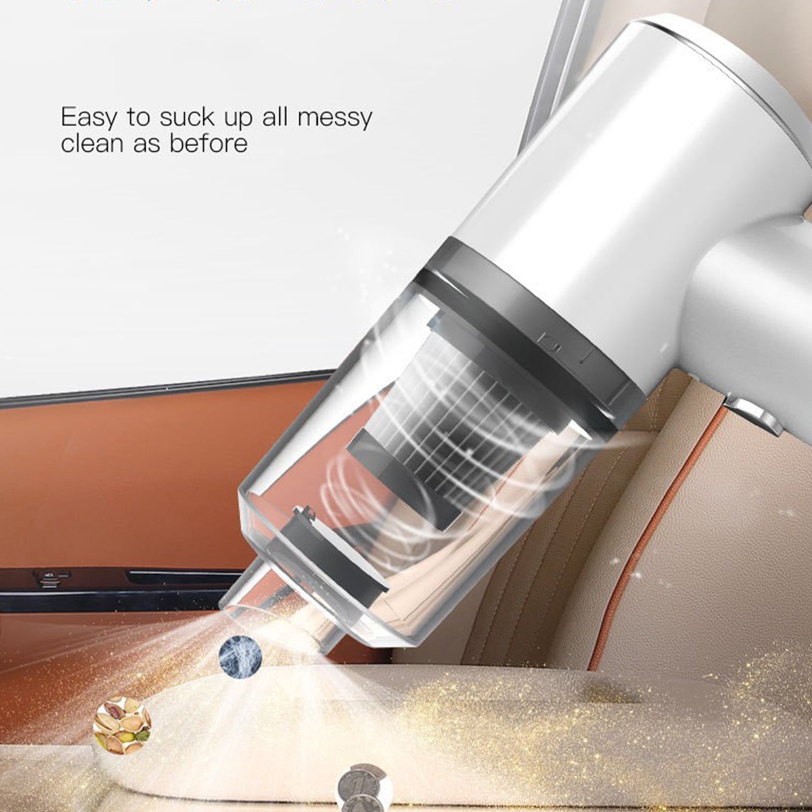 Uiz Merueh Car Vacuum Wet and Dry High Power Hand Held Vacuum Powerful Suction Hand Vac Powerful Suction Portable Vacuum for Car Home Cleaning