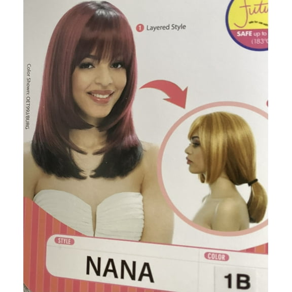 Janet collection Two Block wig - Style: NANA WIG  Color # 1B