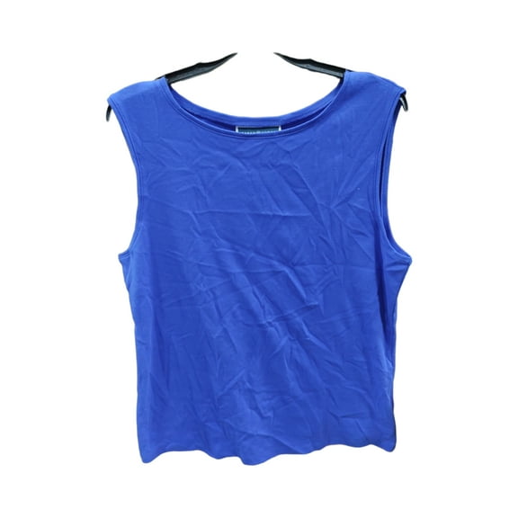 Karen Scott Womens Tee,Blue,X-Large