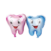 Tooth Shaped Mylar Balloons Pink and Blue Dental Balloons for Tooth Fairy Party Decorations