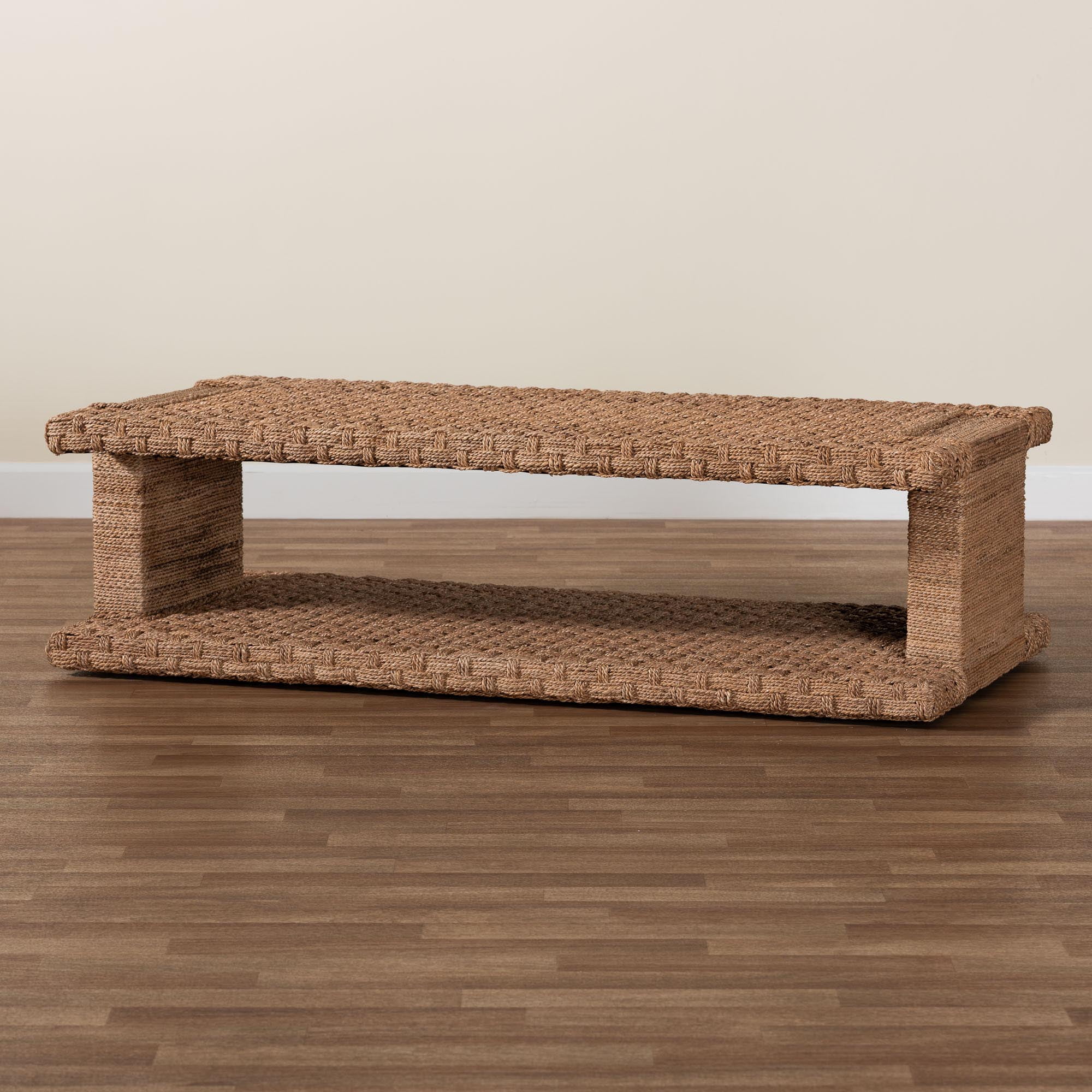 bali & pari Rhinos Coastal Coffee Table, 55"W, Light Brown