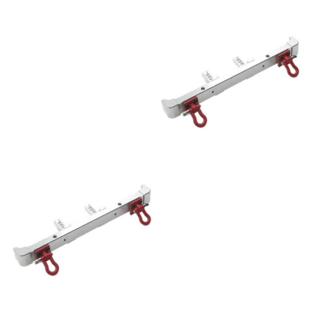 mmirethe Durable RC Metal Rear Bumper with Strong Shackles for ZP1001 ZP1002 ZP1003 1/10 RC Car Accessories Silver 141mm 2Set