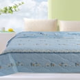 thumbnail image 5 of Qocolhg Cute Summer Quilt Bedding Modern Air Conditioner Quilt for Kids, Cotton Breathable Comforter Print Floral Quilts Bedspread, Cooling Blankets for Hot Sleepers, 39x59 inch, Blue, 5 of 6