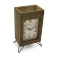 thumbnail image 2 of Zentique PC076 7 x 10.5 x 4 in. Wooden Clock, Brown & White, 2 of 2