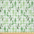 thumbnail image 2 of Ambesonne Green Fabric by the Yard Microfiber, Tea Leaves Faded Colors, 2 Yards, Green Army Green, 2 of 2