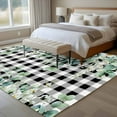 thumbnail image 4 of Large Area Rugs for Living Room Bedroom, Green Eucalyptus Leaves 6'x9' Rug Washable Carpet Runner Indoor Outdoor, Daisy Floral Non Slip Floor Mats Rug for Kitchen, Playroom, 4 of 8
