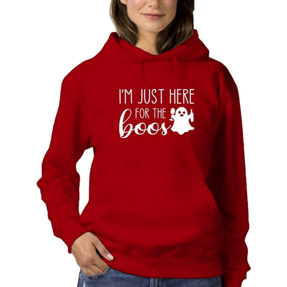 Just Here For The Boos Hoodie Women -GoatDeals Designs, Female Small