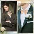 thumbnail image 6 of Champagne Tie Oversized Ties Satin Silk Soft Smooth Long Tail Adjustable Pre Tied Plain Formal Bowties for Tuxedo Banquets Party Wedding Graduation Wear Adults Gift Clothes Supplies, 6 of 7