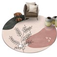 thumbnail image 1 of Tapis Rond pour Chambre à Coucher Salon Bureau Jeu, Tapis de Sol, 2 Pieds x 2 Pieds/60*60cm Rond, 1 of 5