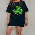 thumbnail image 4 of FUZHIQ St Patrick's Day T-Shirt Funny Irish Clover Pattys Short Sleeve Spring Summer Tee Shirt Spring Crew Neck Funny Cute Casual Party Boys Girls T Shirt(A,8-9 Years), 4 of 6