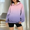 thumbnail image 4 of Otvok Winter Women's Hooded Sweatshirts Cute Long Sleeve Tops Loose Hoodies Pullover with Pocket, 4 of 6