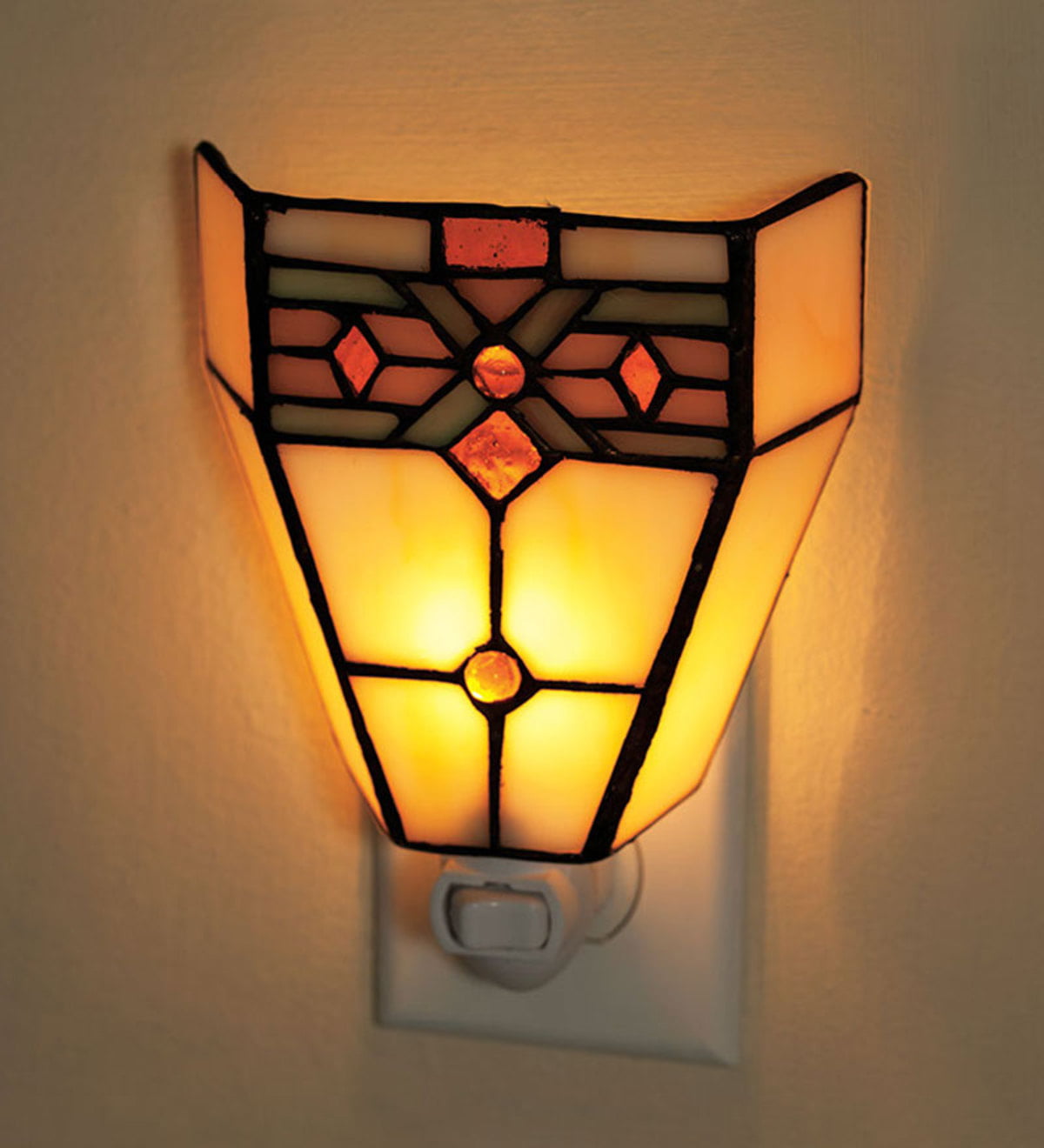 Tiffany-Style Stained Glass Mission Style Night Light