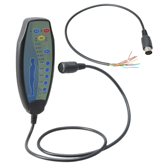 MOMOJIA Multiple Mode Massage Remote For Electric Recliner Chair 8 Pin Female Connectors 12VDC 20in Cord Heating Intensity Optio