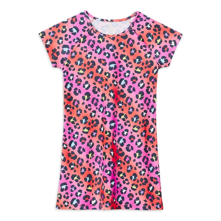【WONDER WONDER】Notter Double Lace Square Short Sleeve T Wonder Nation Girls Short Sleeve Nightgown 2-Pack - Critters