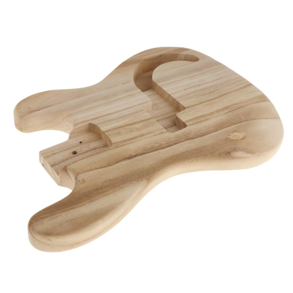 LeeQinersw Unfinished Electric Bass Body Solid Maple Wood Blank Bass Body Barrel for PB Guitars DIY Parts