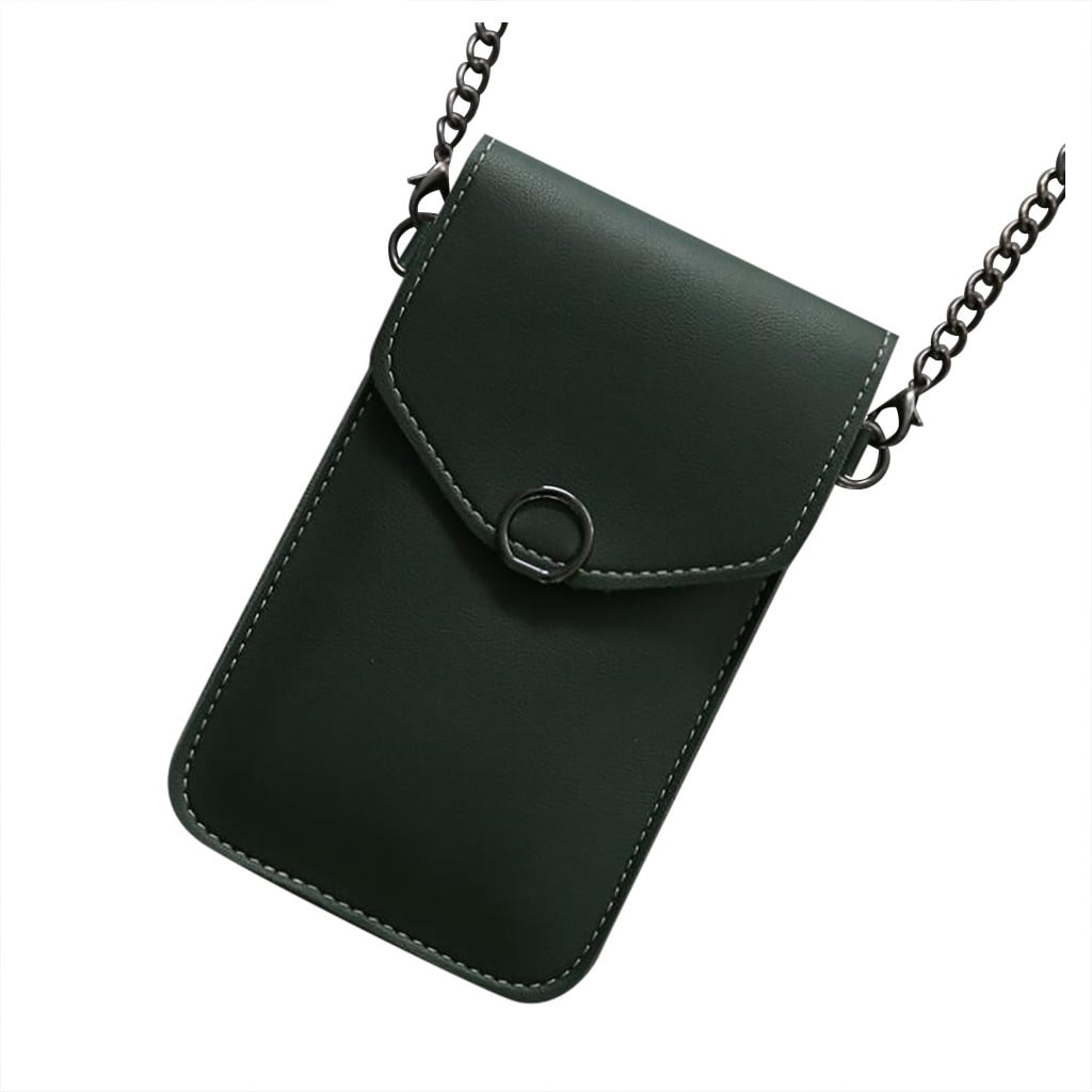 Womens Phone Bag Touchable Leather Change Bag Crossbody Mini