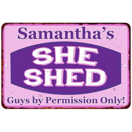 Samantha's Purple & Pink SHE SHED Vintage Sign 12x18 Wall Décor 112180040453
