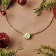 thumbnail image 2 of JeenMata Hermoso collar con colgante de solitario de corte redondo de 1 quilate, peridoto, piedra natal de agosto, chapado en oro amarillo de 18 quilates, mujer, adulto, 2 of 6