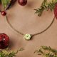 thumbnail image 2 of JeenMata Hermoso collar con colgante de solitario de corte redondo de 1 quilate, peridoto, piedra natal de agosto, chapado en oro amarillo de 18 quilates, mujer, adulto, 2 of 6